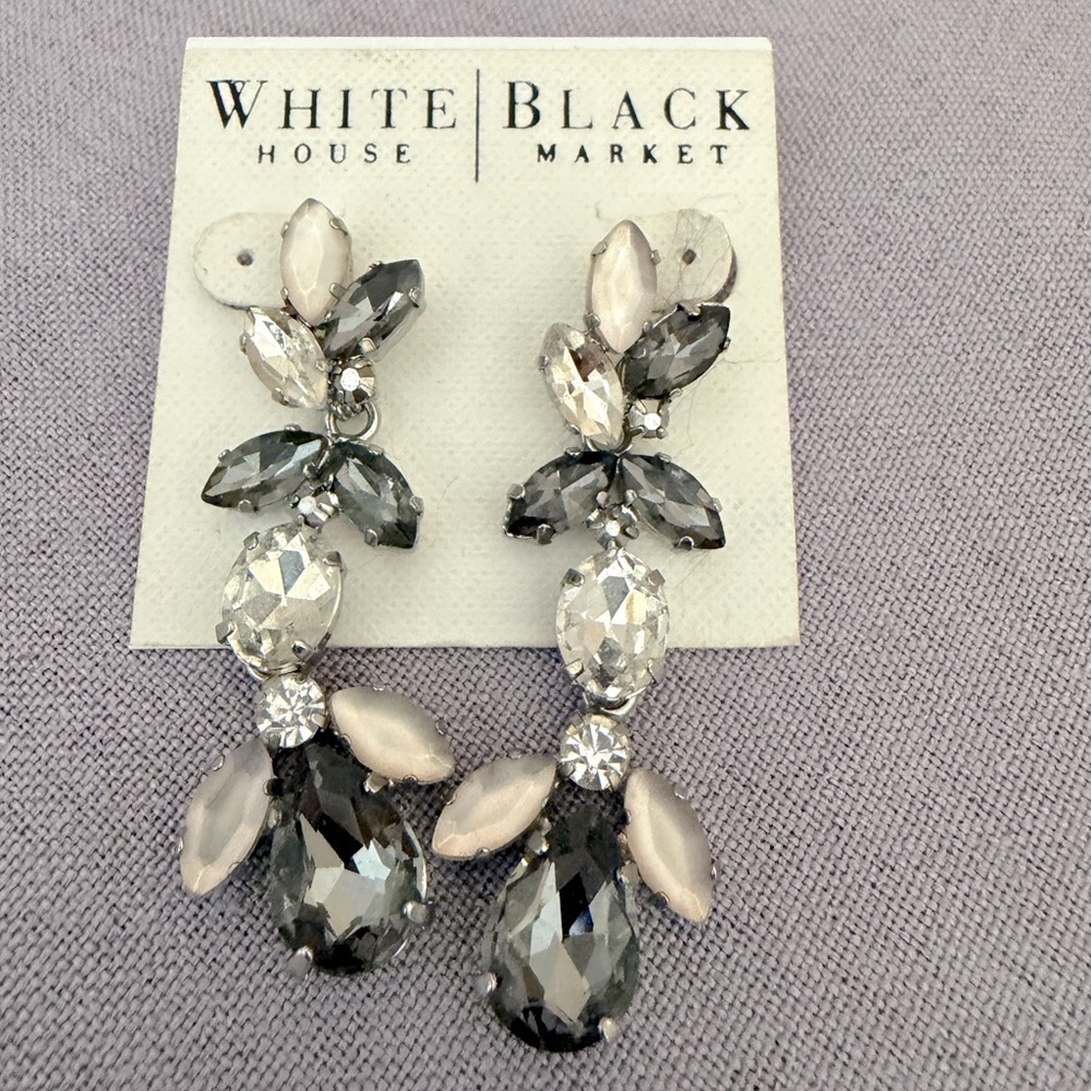 White House Black Market jeweled earrings bling!